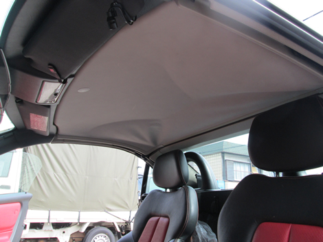 ベンツ　SLK230　天井張替え 施工前