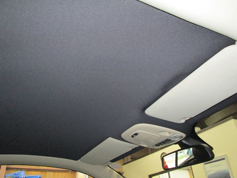 ジャガーXKの天井張替え（色替え）｜愛知県名古屋市のN様