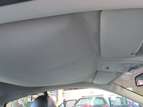 ジャガーXKの天井張替え（色替え）｜愛知県名古屋市のN様
