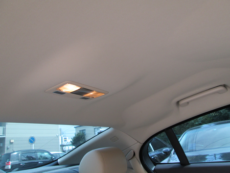 ジャガー　XF　天井張替え 施工前